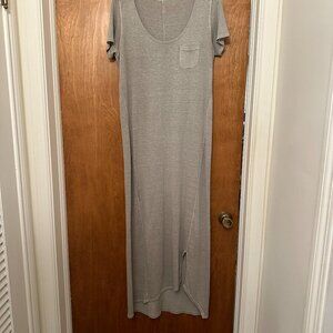 Long Light Grey Cotton Dress by Poetry